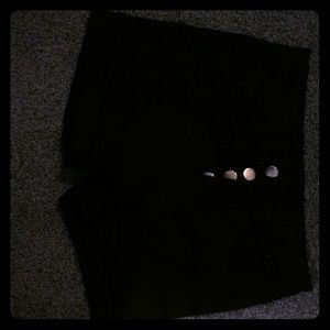 Black jean shorts